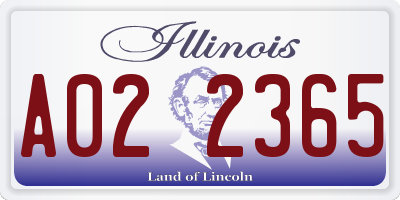 IL license plate A022365