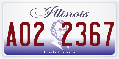 IL license plate A022367