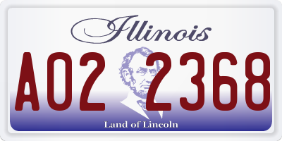 IL license plate A022368