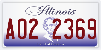 IL license plate A022369