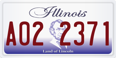 IL license plate A022371