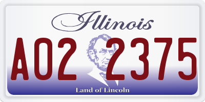 IL license plate A022375