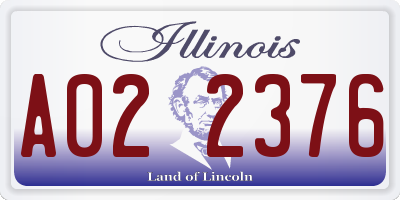 IL license plate A022376