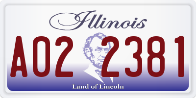 IL license plate A022381