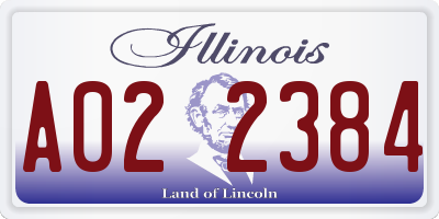 IL license plate A022384