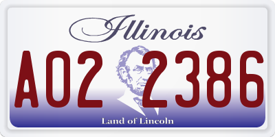 IL license plate A022386