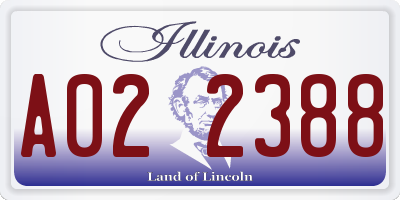 IL license plate A022388