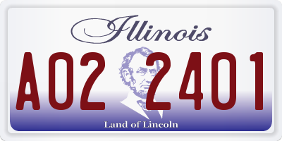 IL license plate A022401