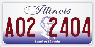 IL license plate A022404