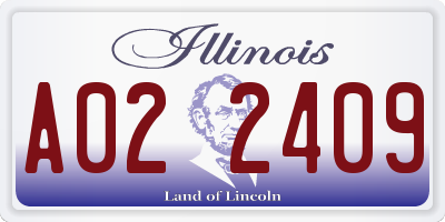 IL license plate A022409