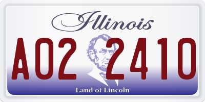 IL license plate A022410