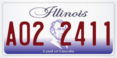 IL license plate A022411