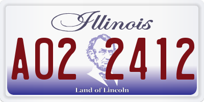 IL license plate A022412