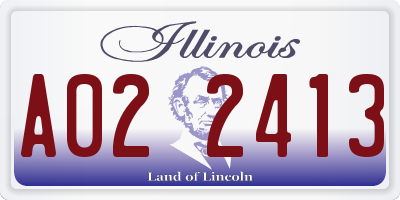 IL license plate A022413