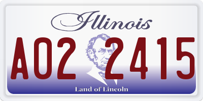 IL license plate A022415