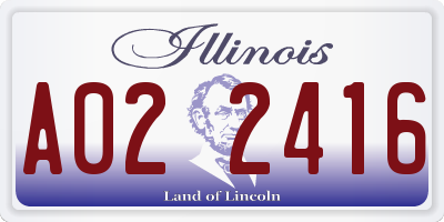IL license plate A022416