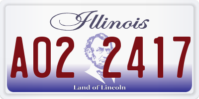 IL license plate A022417
