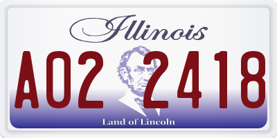 IL license plate A022418