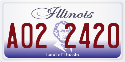 IL license plate A022420