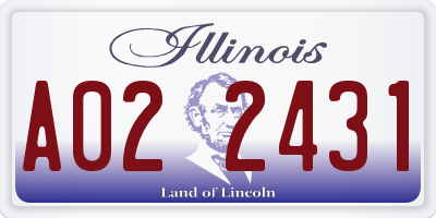 IL license plate A022431