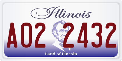 IL license plate A022432