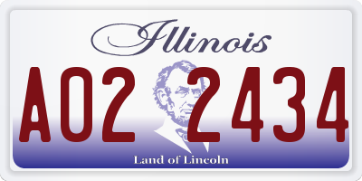 IL license plate A022434
