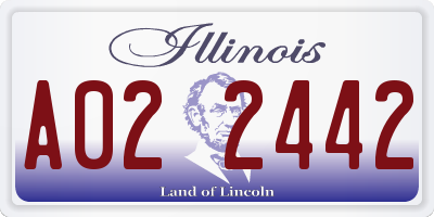 IL license plate A022442