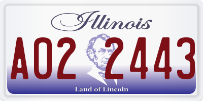 IL license plate A022443