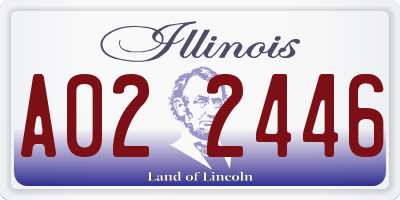 IL license plate A022446