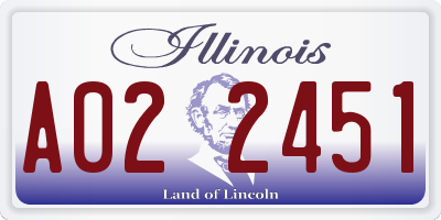 IL license plate A022451