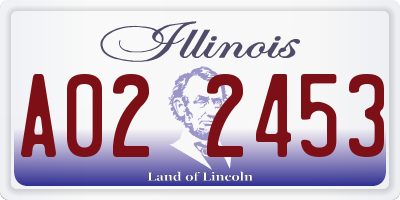 IL license plate A022453