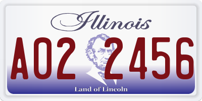 IL license plate A022456