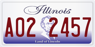 IL license plate A022457
