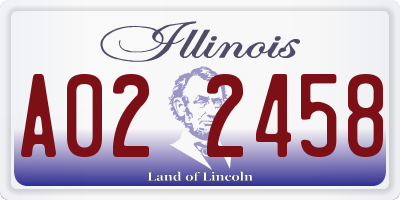 IL license plate A022458