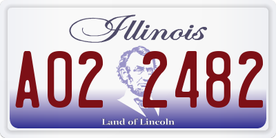 IL license plate A022482