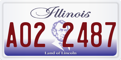 IL license plate A022487