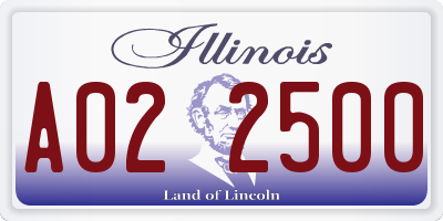 IL license plate A022500