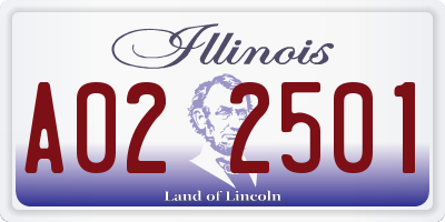 IL license plate A022501