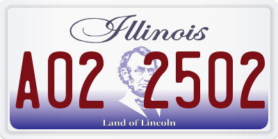 IL license plate A022502