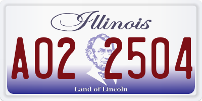 IL license plate A022504
