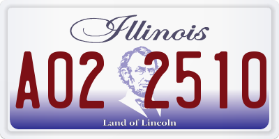 IL license plate A022510