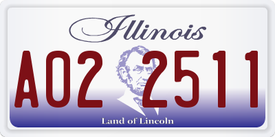 IL license plate A022511