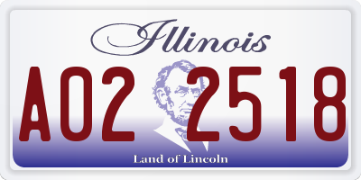 IL license plate A022518