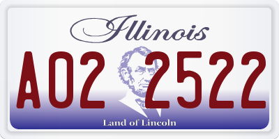 IL license plate A022522