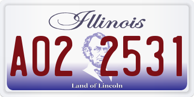 IL license plate A022531