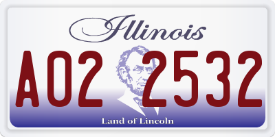 IL license plate A022532