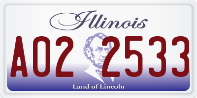 IL license plate A022533
