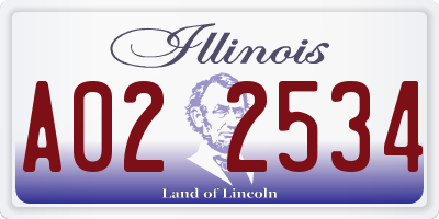 IL license plate A022534