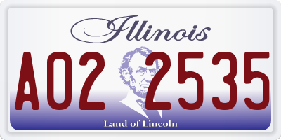 IL license plate A022535
