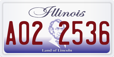 IL license plate A022536